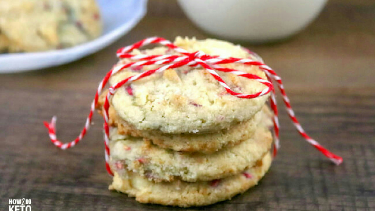 Keto Raspberry Almond Shortbread Cookies