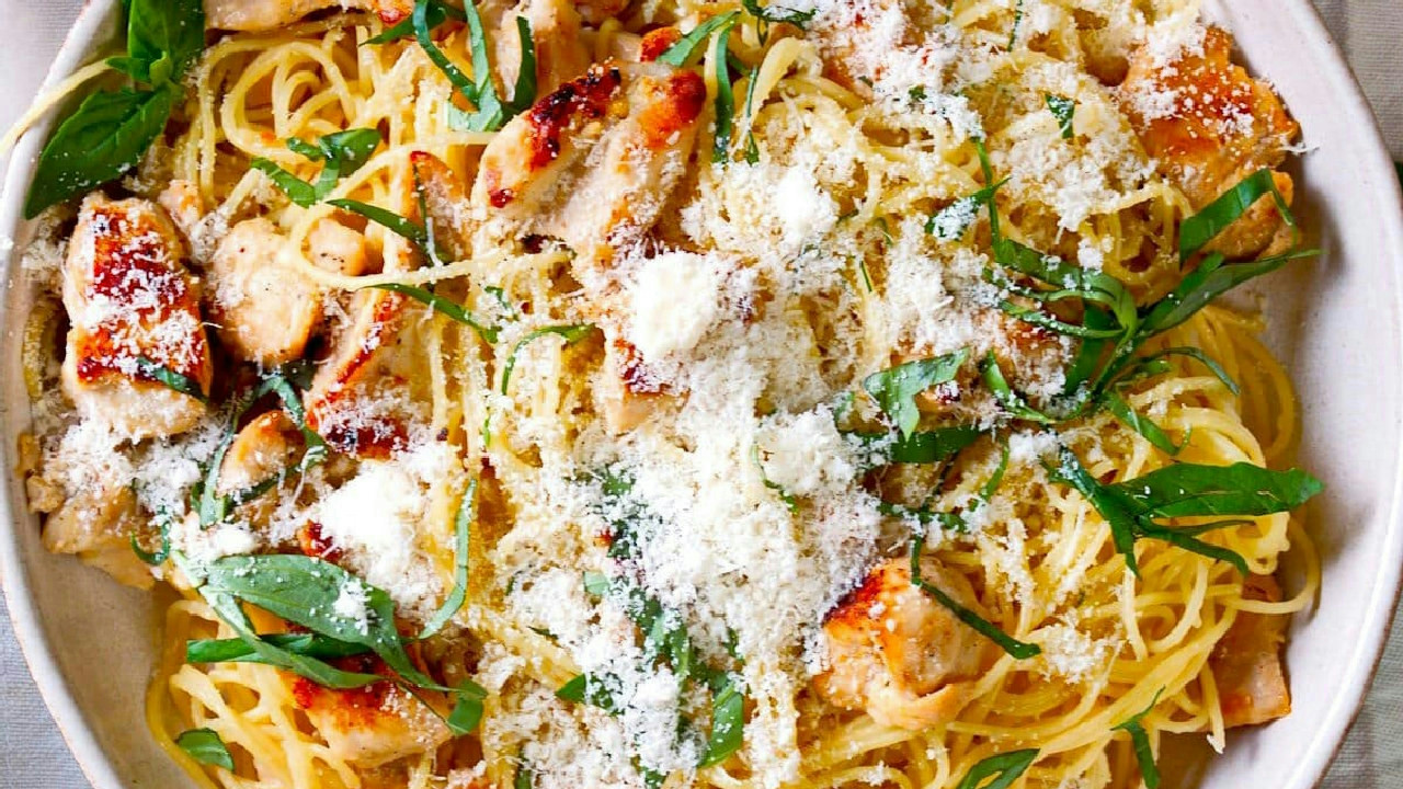 Lemon Basil Pasta (with Chicken)