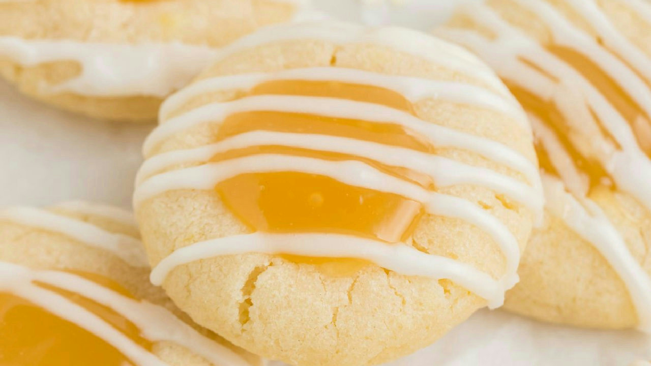 Lemon Curd Thumbprint Cookies