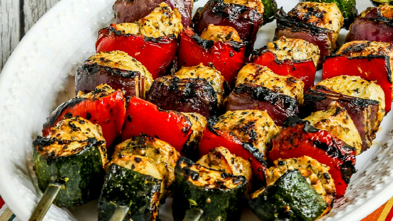 Grilled Chicken Kabobs with Vegetables