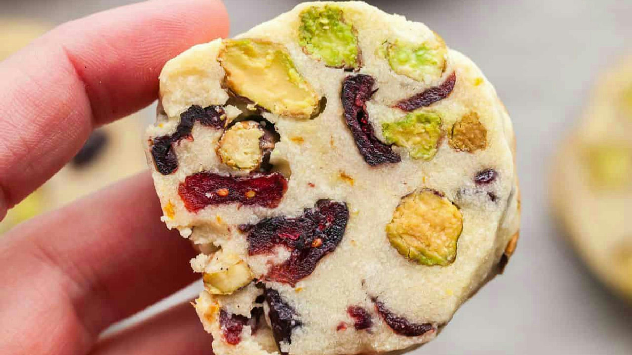 Cranberry and Pistachio Shortbread