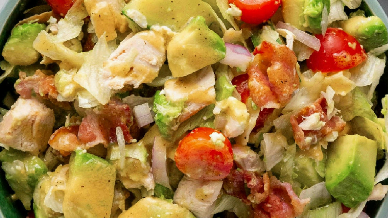 Easy Chopped Chicken Salad with Bacon & Honey Mustard