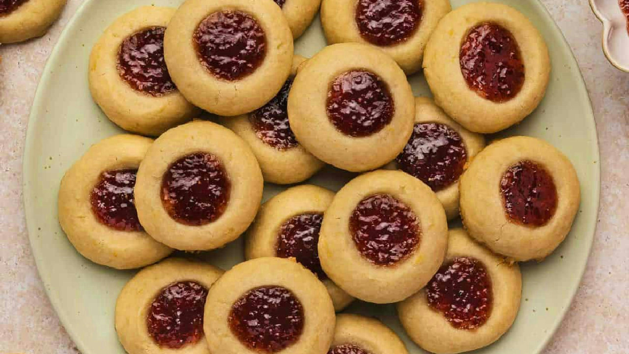 Classic Raspberry Thumbprint Cookies