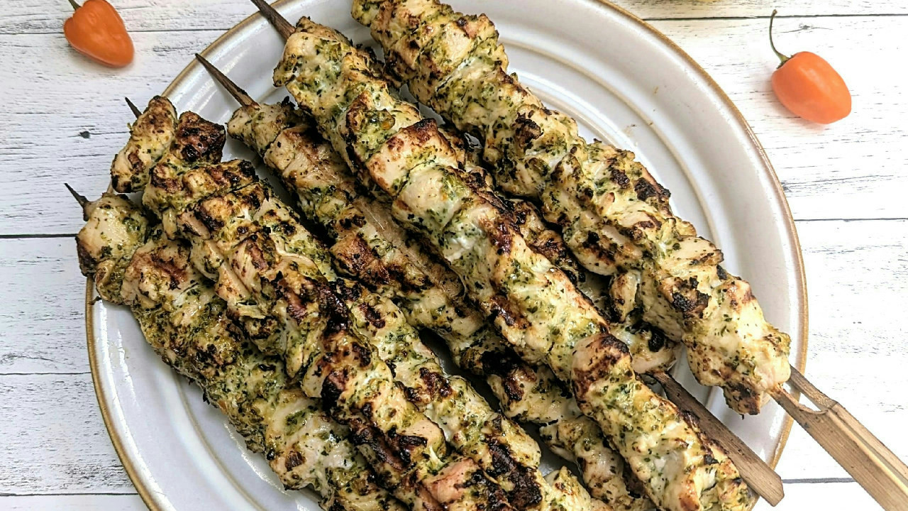Grilled Habanero Marinated Chicken Skewers