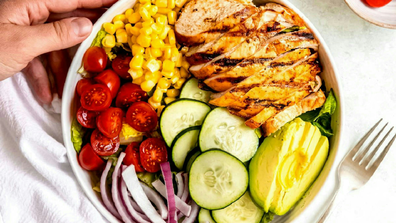 Hot Honey Grilled Chicken Salad