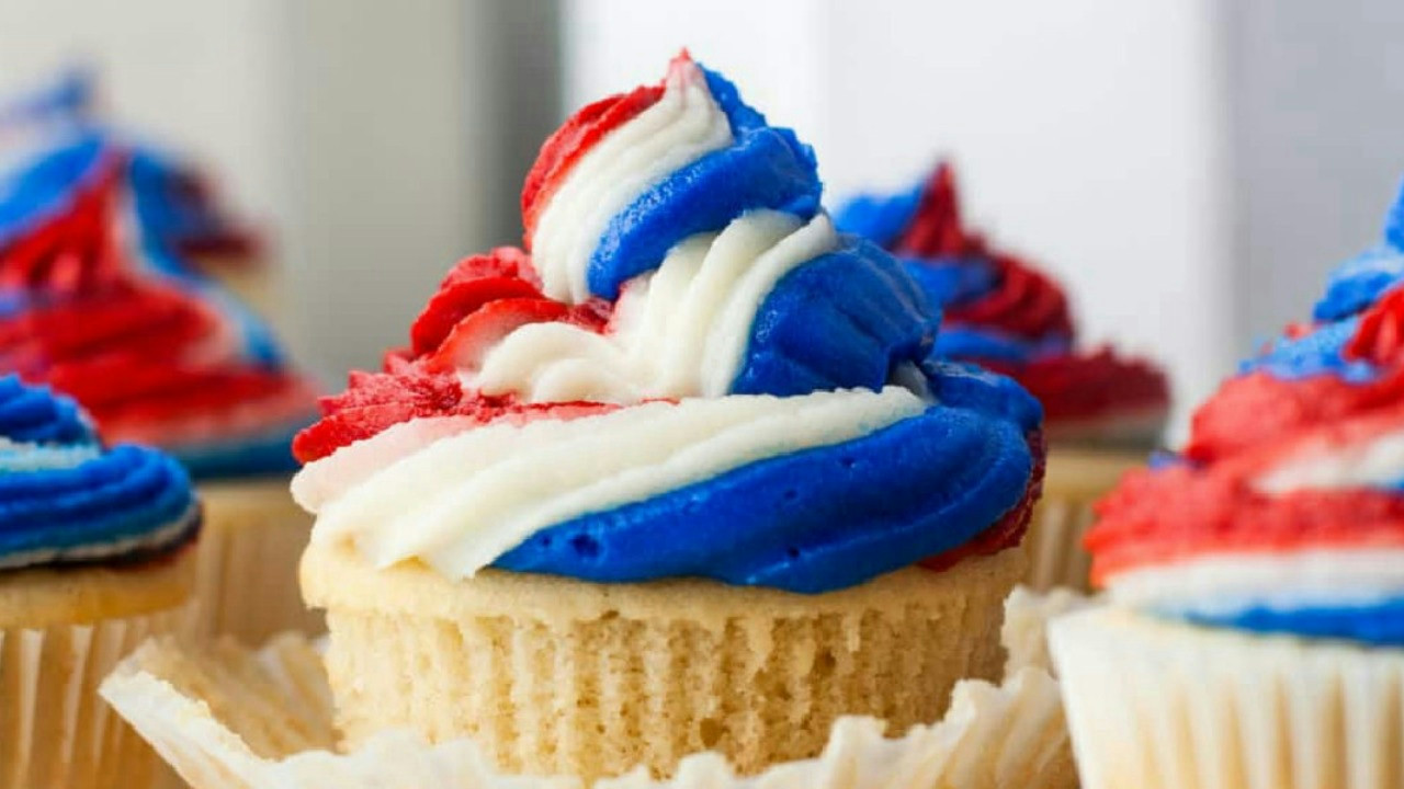 Red White and Blue Cupcakes