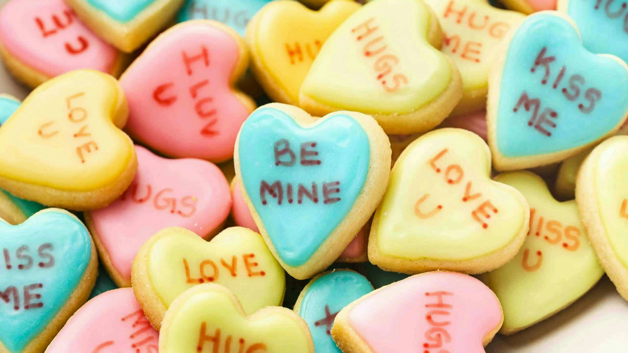Easy Homemade Mini Conversation Heart Cookies