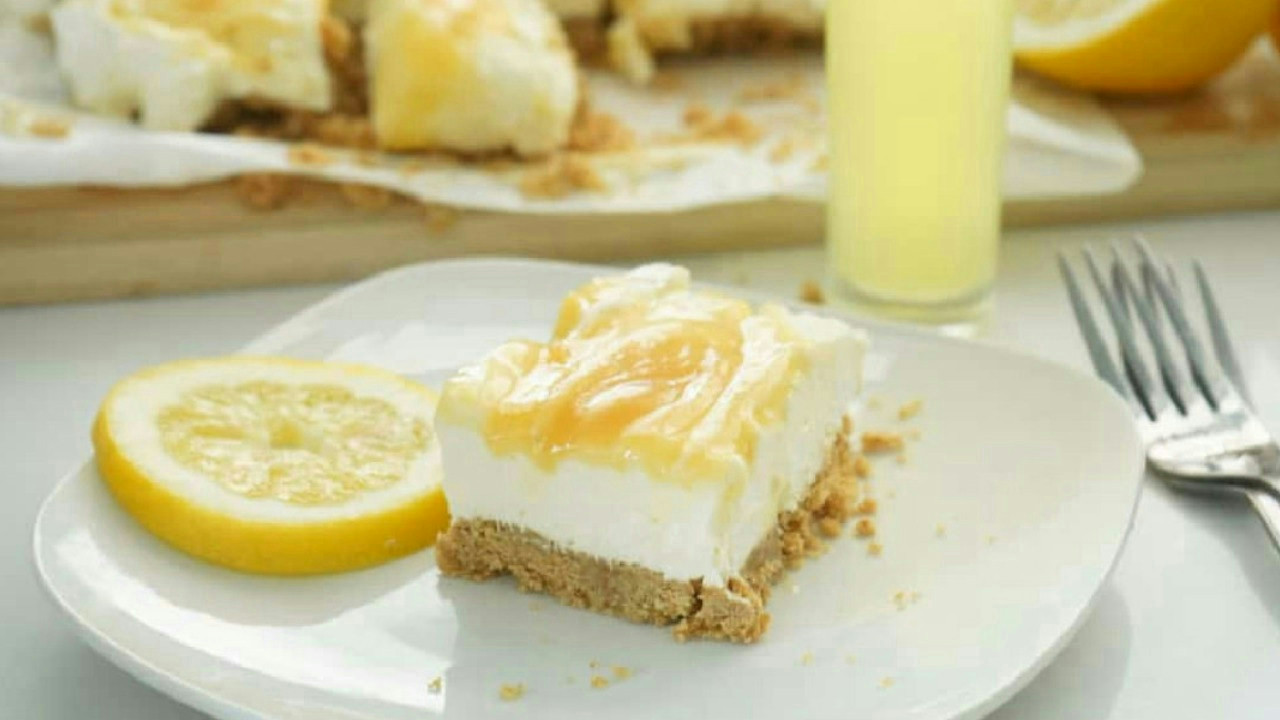No Bake Limoncello Cheesecake Bars No Bake Limoncello Cheesecake Bars