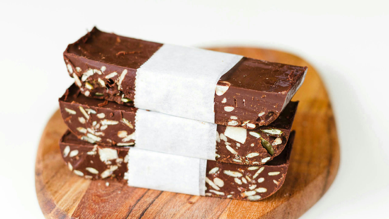 Easy Vegan Dark Chocolate Nut Bars