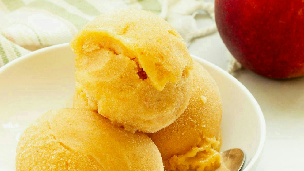 No-Churn Peach Sorbet No-Churn Peach Sorbet