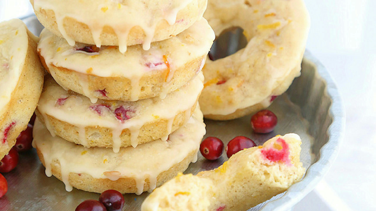 Cranberry Orange Donuts with Orange Ginger Glaze Cranberry Orange Donuts with Orange Ginger Glaze