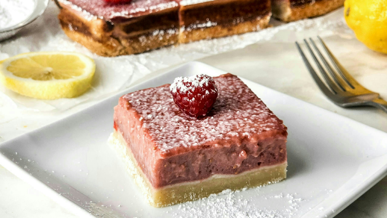 Raspberry Lemon Bars with Buttery Shortbread Crust Raspberry Lemon Bars with Buttery Shortbread Crust