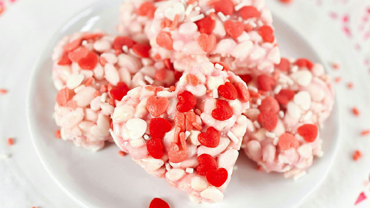 Heart-Shaped Rice Krispie Treats