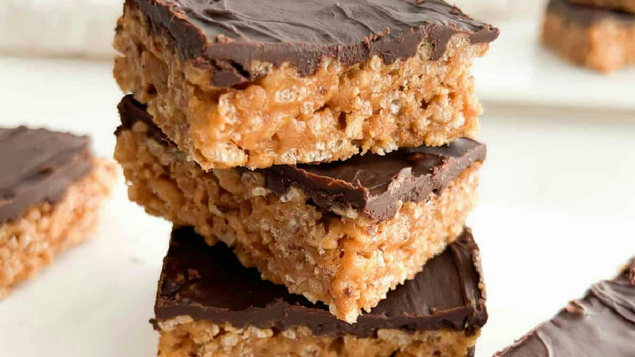 Chocolate Peanut Butter Rice Crispy Treats