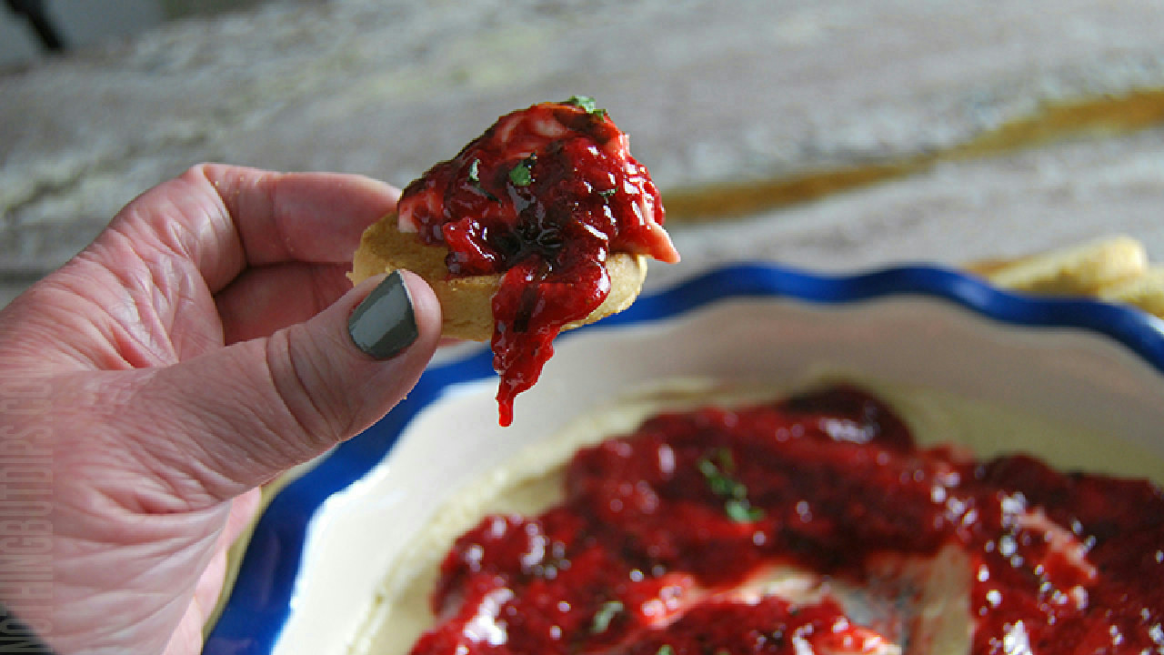 Creamy Strawberry Basil Cheesecake Dip Recipe Creamy Strawberry Basil Cheesecake Dip Recipe