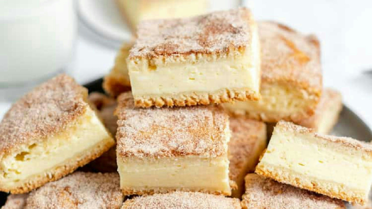 Easy Churro Cheesecake Bars (with Crescent Rolls)