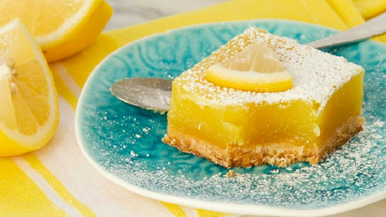 Perfect Eggless Lemon Bars
