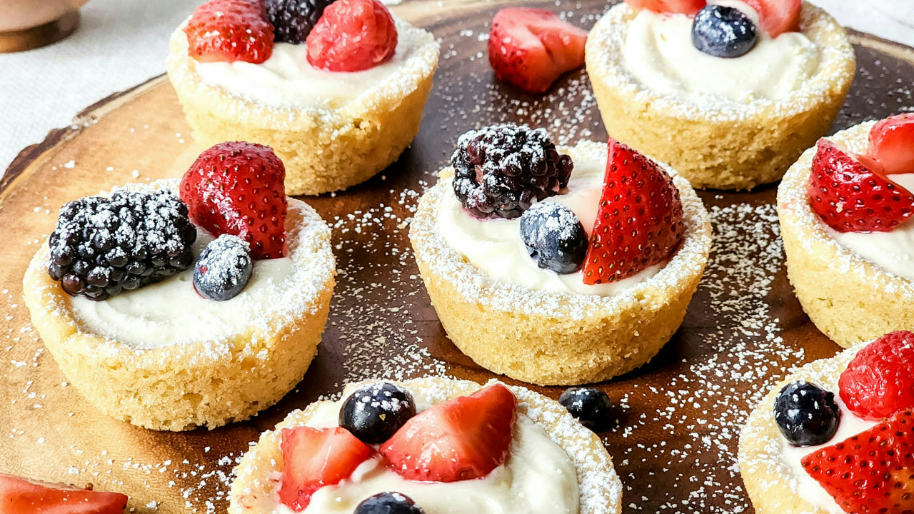 Mini Sugar Cookie Fruit Tarts