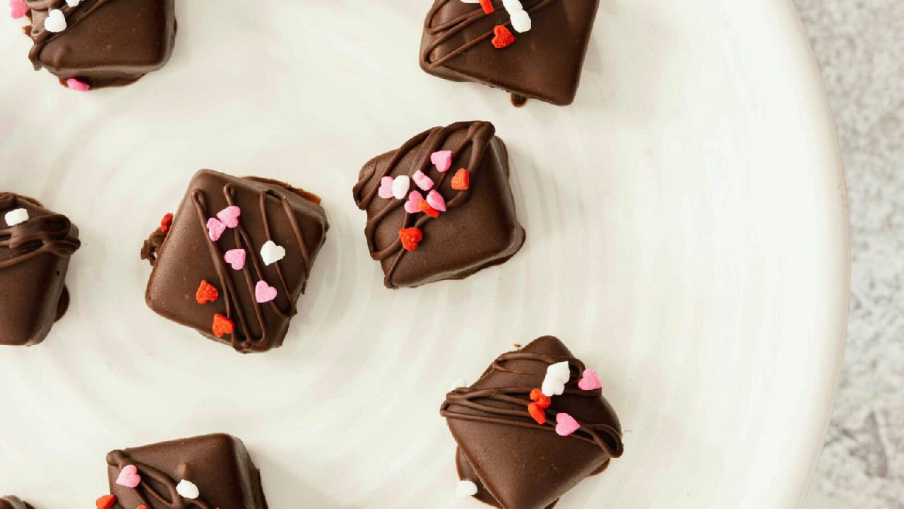 Almond Strawberry Bites Dipped in Carob or Chocolate