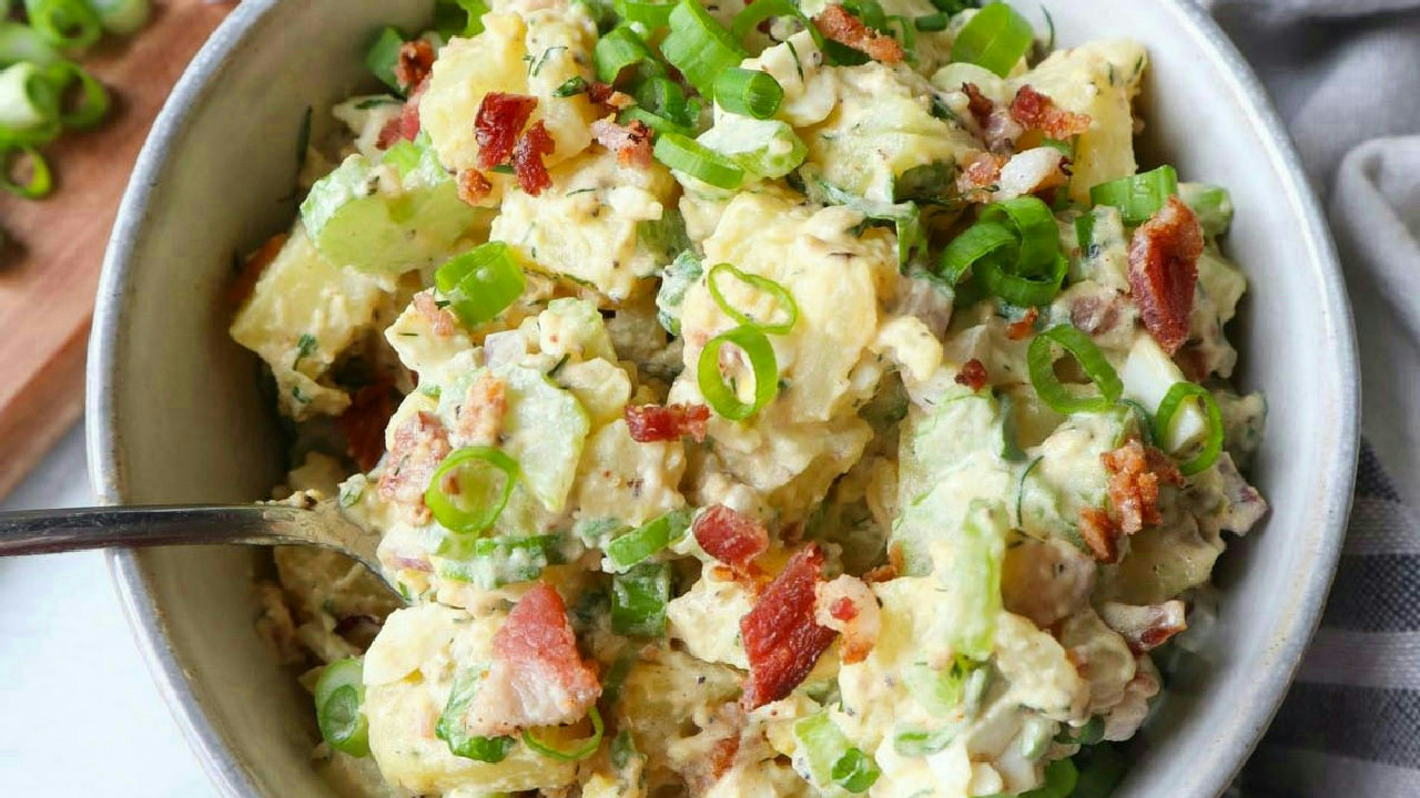 The Best Easy Potato Salad with Spring Onions