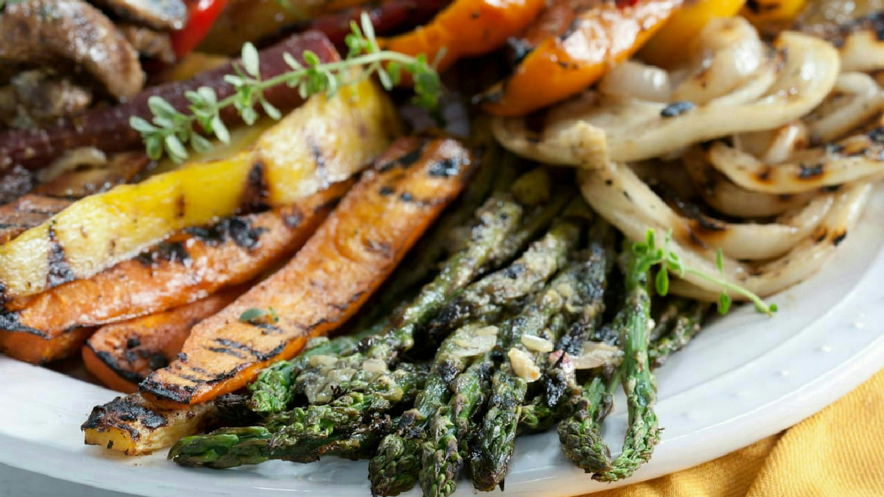 Grilled Vegetables with Lemon Thyme Butter Marinade
