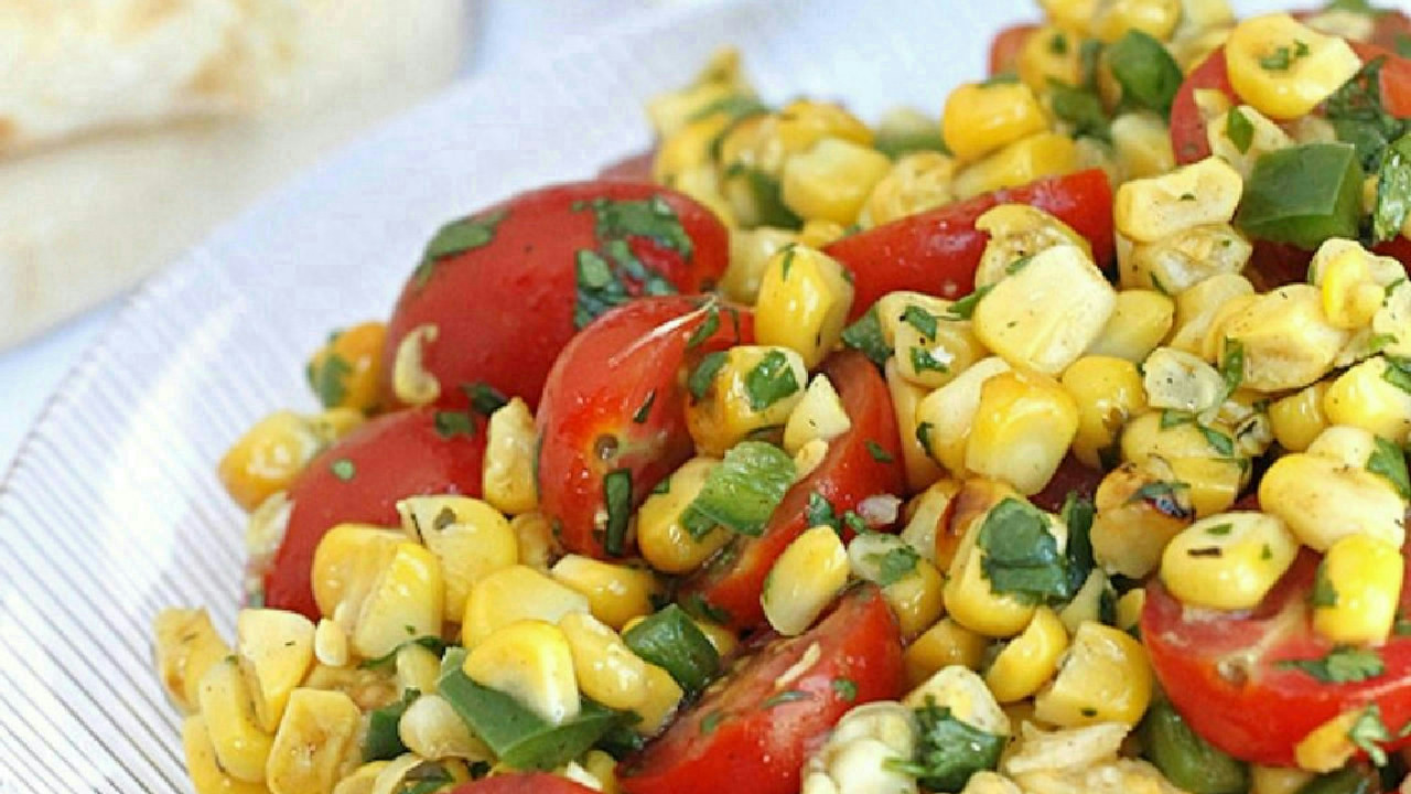 Grilled Corn and Tomato Salad Recipe
