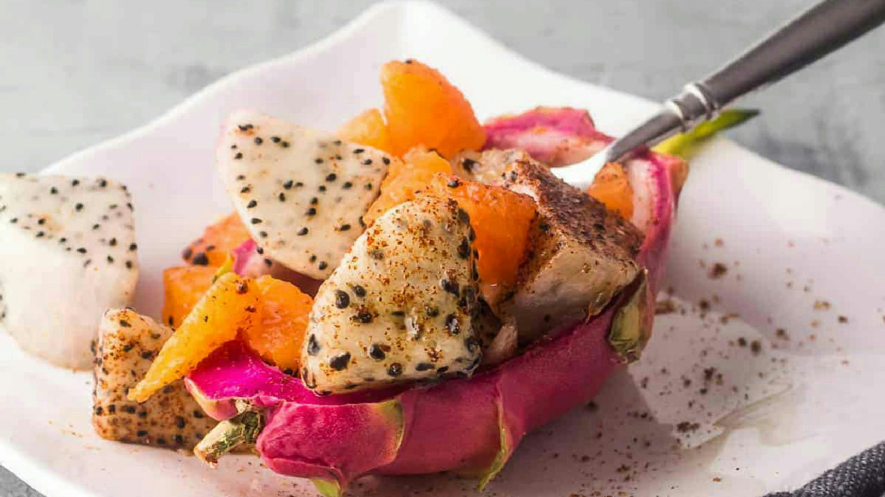 Dragon Fruit Salad with Tajín