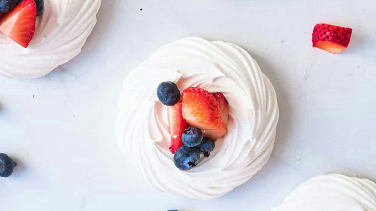 Red, White And Blue Mini Pavlovas