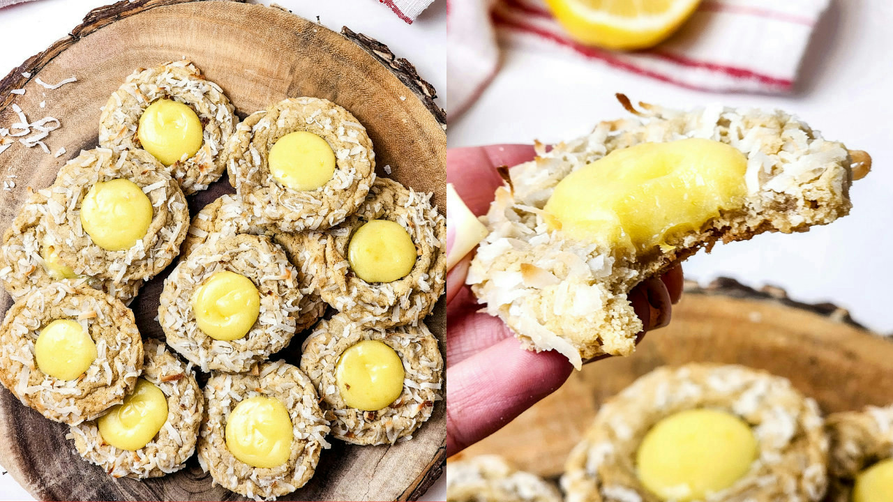 Lemon and Coconut Thumbprint Cookies Lemon and Coconut Thumbprint Cookies
