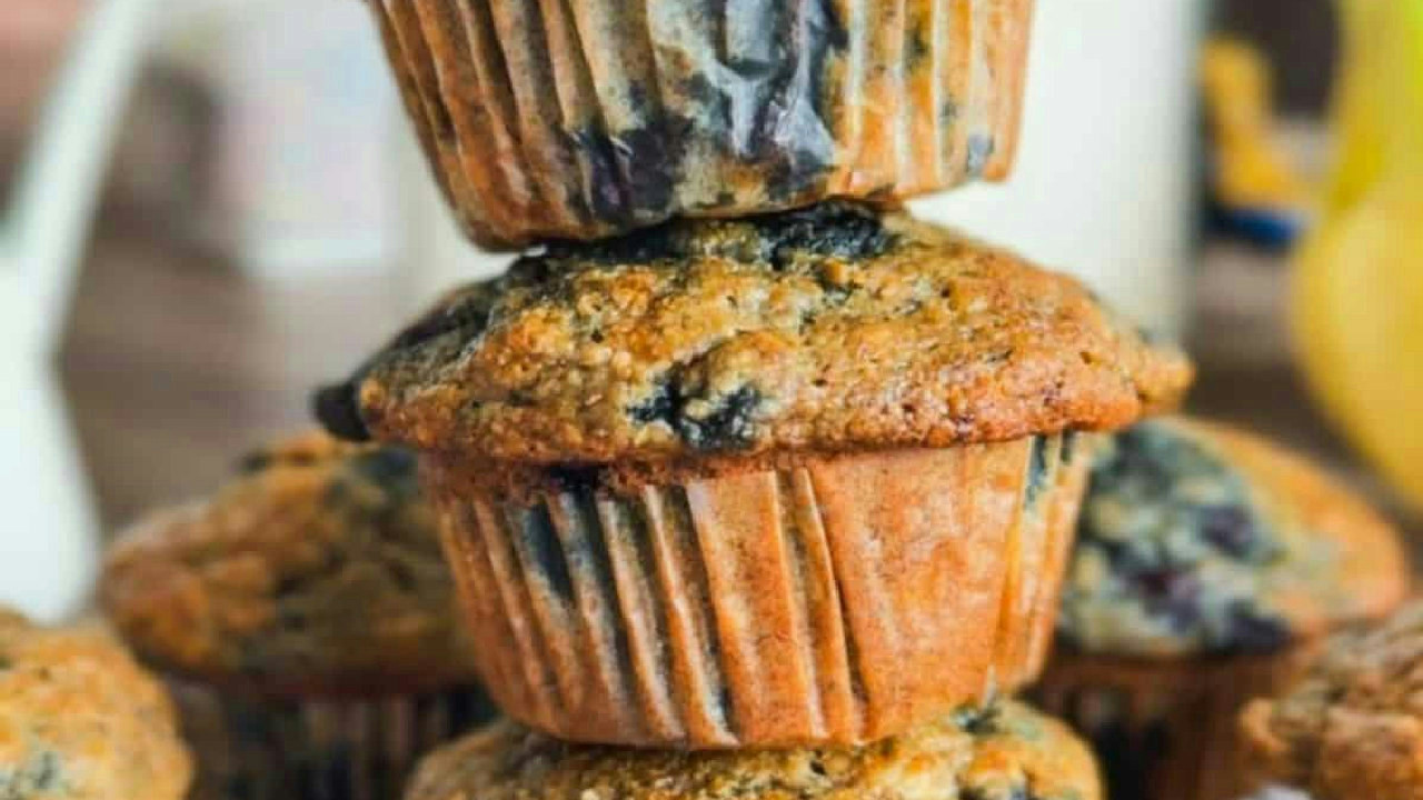 Fresh Milled Blueberry Banana Muffins