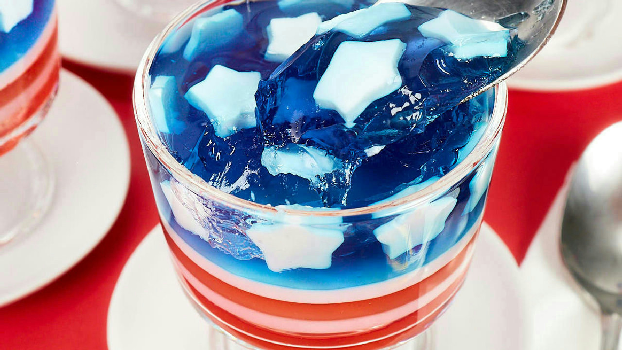 Red White and Blue Jello Cups