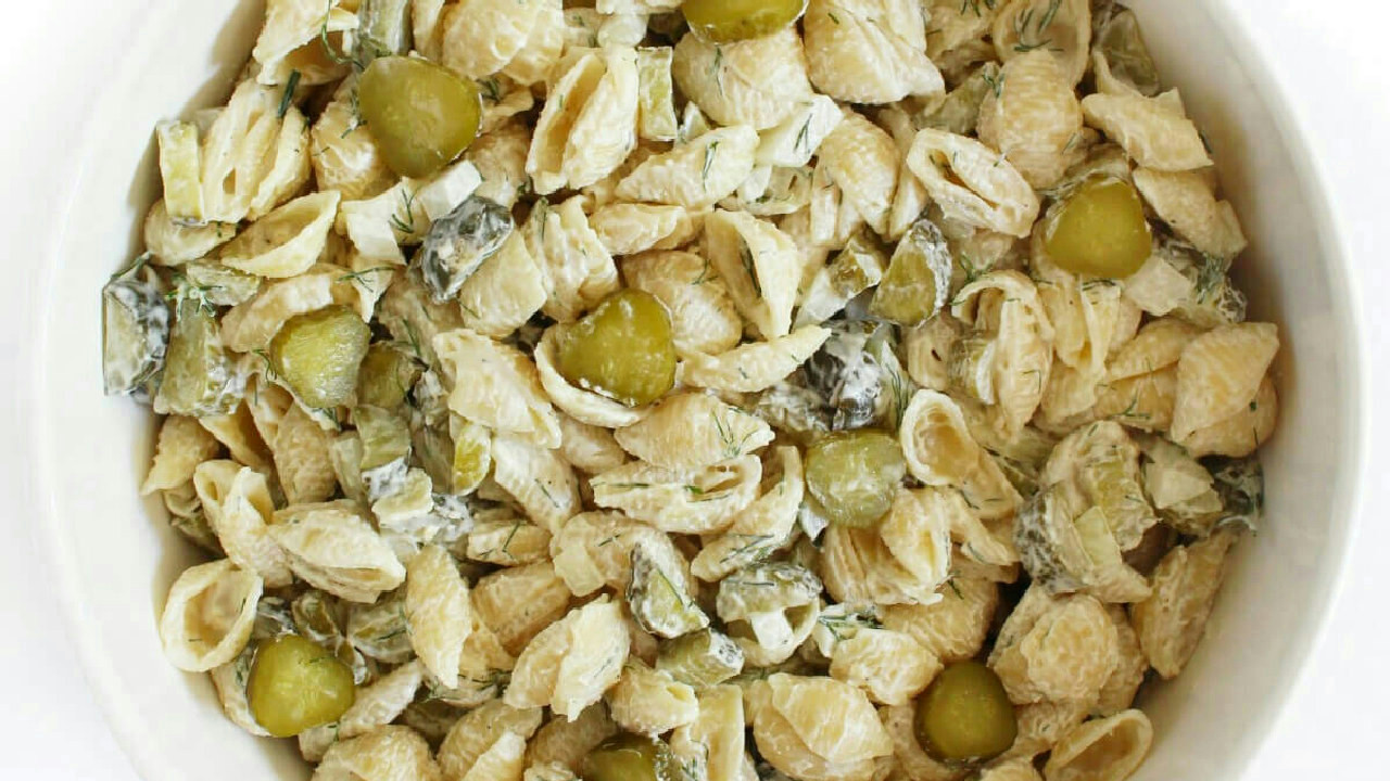 Dill Pickle Pasta Salad (Gluten-Free, Vegan)