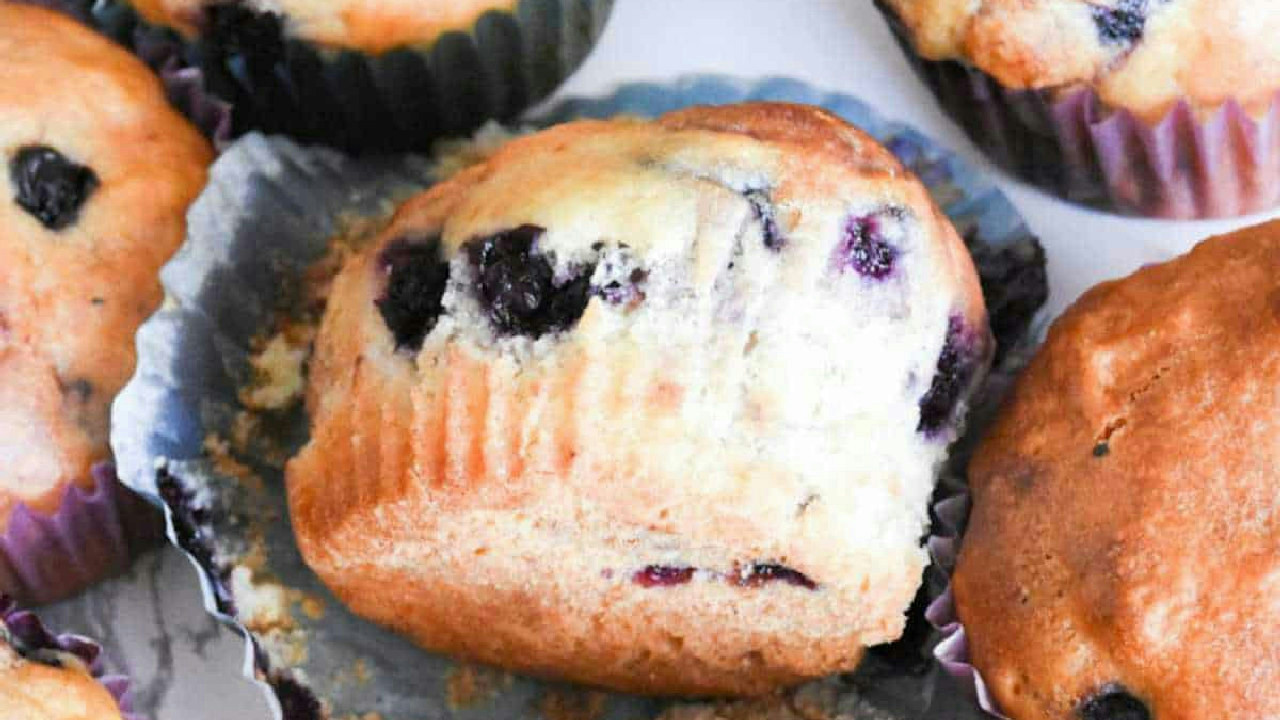 Sourdough Discard Blueberry Muffins Without Milk