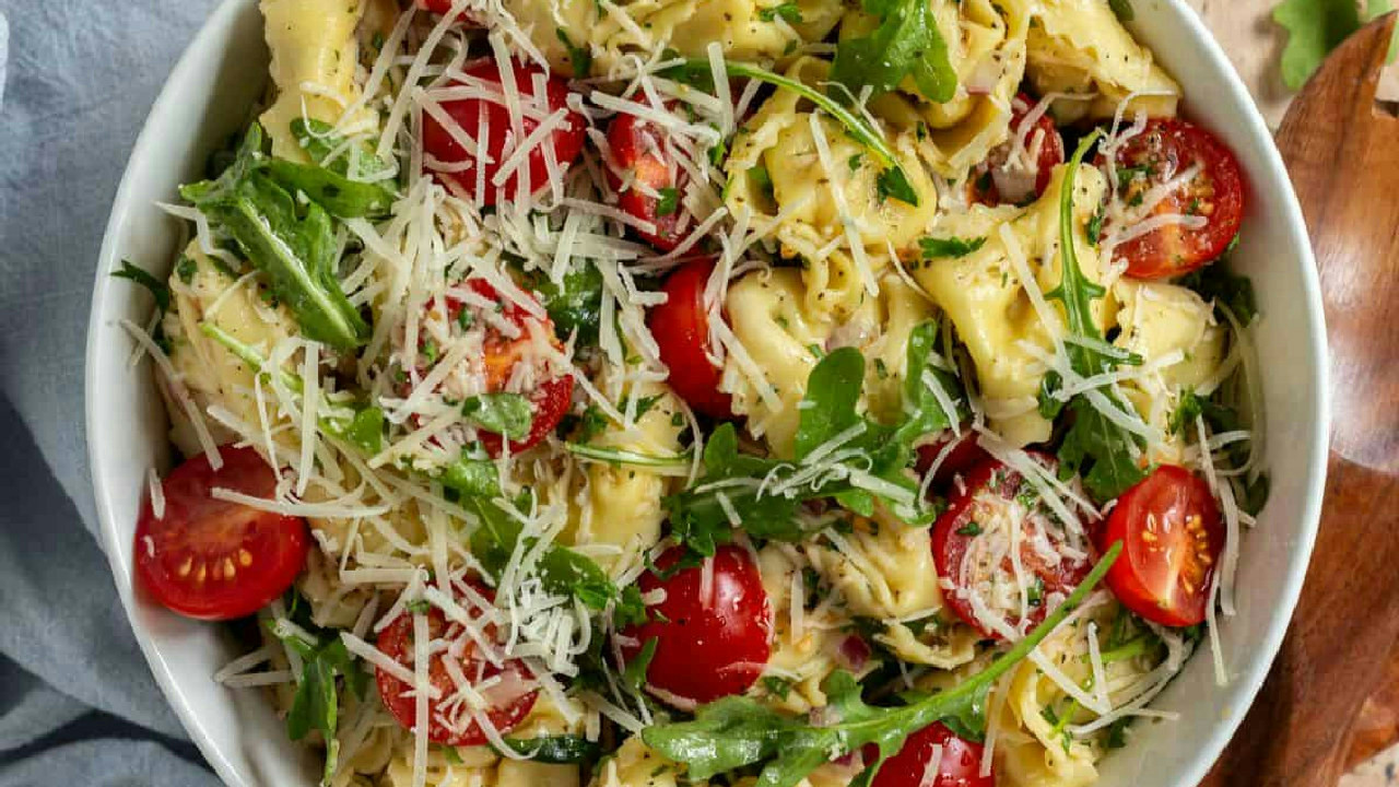Summer Tortellini Salad with Arugula
