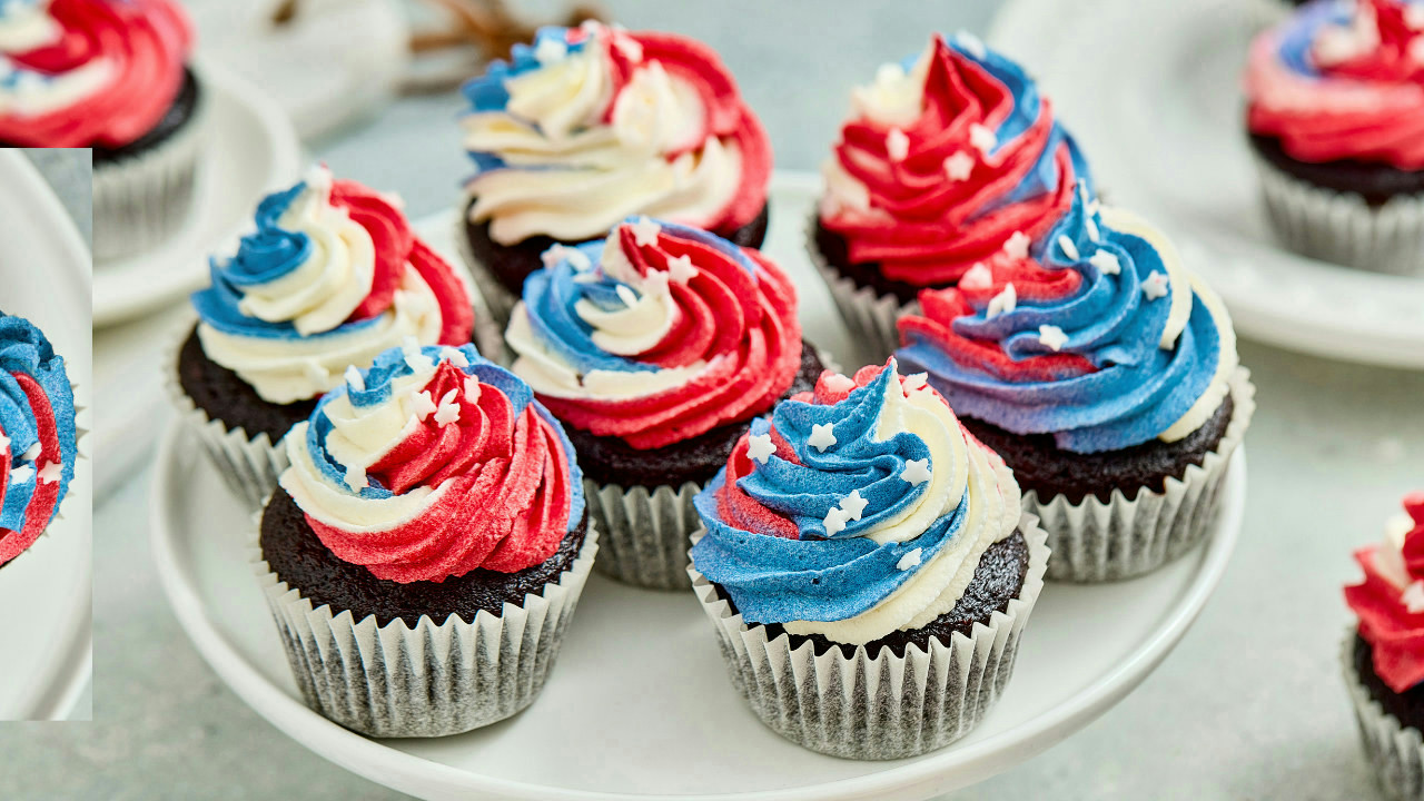 4th of July Chocolate Cupcakes