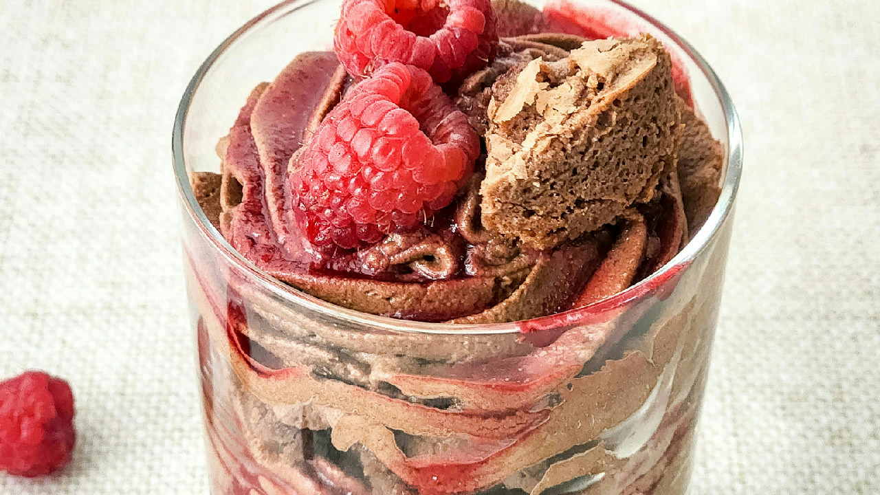 Raspberry Fudge Parfait