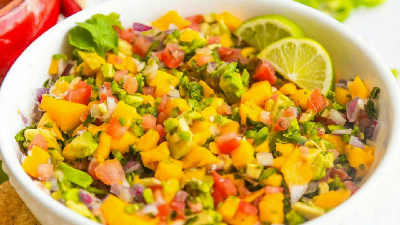 Fresh Mango Salsa Recipe (with Avocados and Lime!)