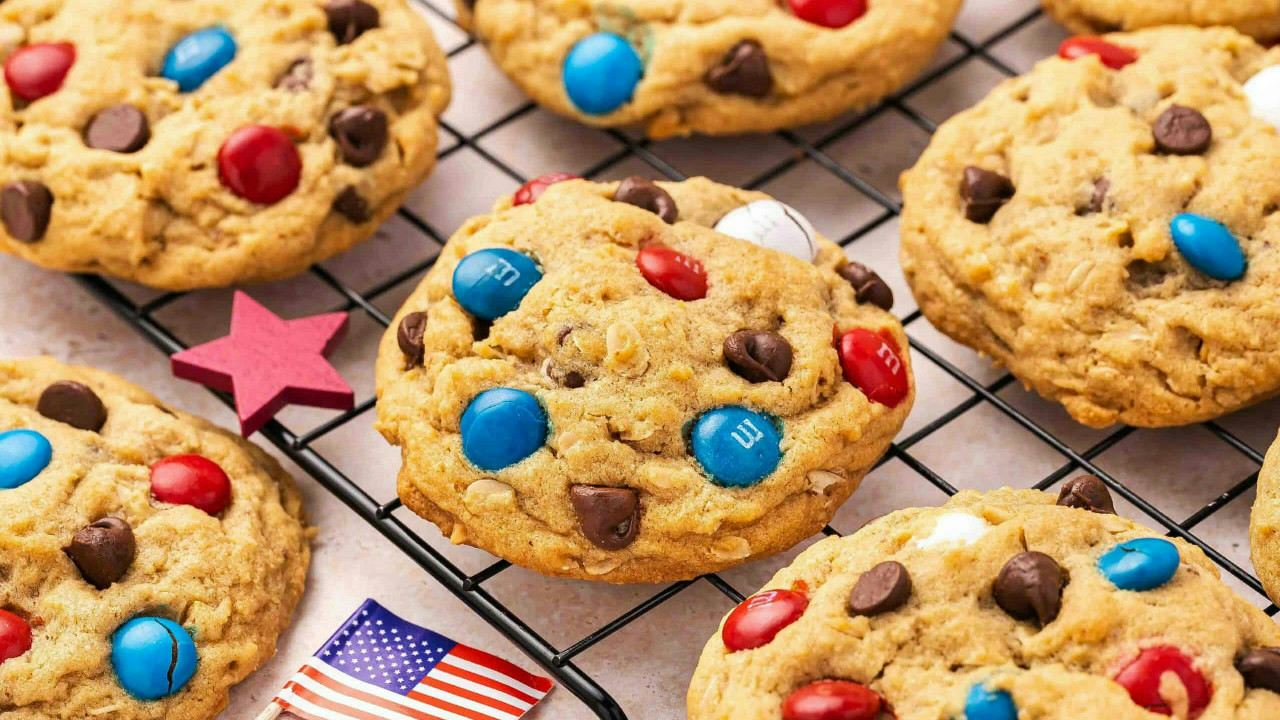 Best Patriotic Monster Cookies 🇺🇸🍪