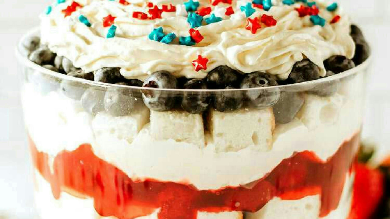 Easy Red, White and Blue Trifle for Patriotic Holidays
