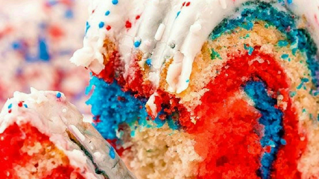Red White and Blue Cake (Firecracker Cake Recipe!)