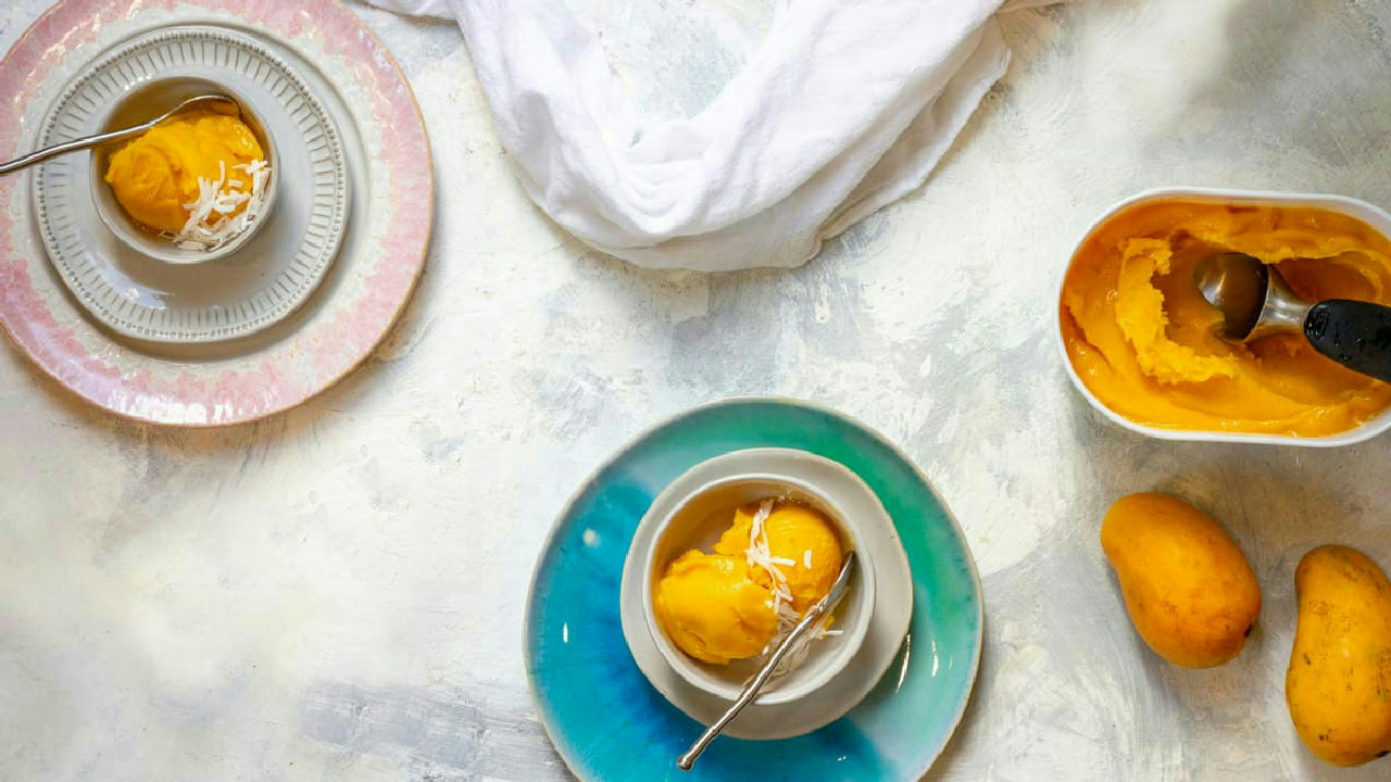 Mango Sorbet with Cayenne Mango Sorbet with Cayenne