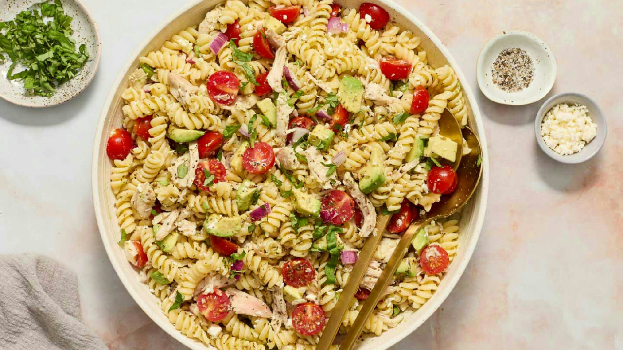 Chicken Avocado Pasta Salad