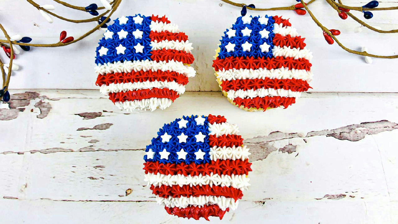 American Flag Cupcakes